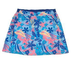 Kyodan Women's Golf Skort Pleated Skirt Biker Shorts Floral ColorfulArtsy Size M
